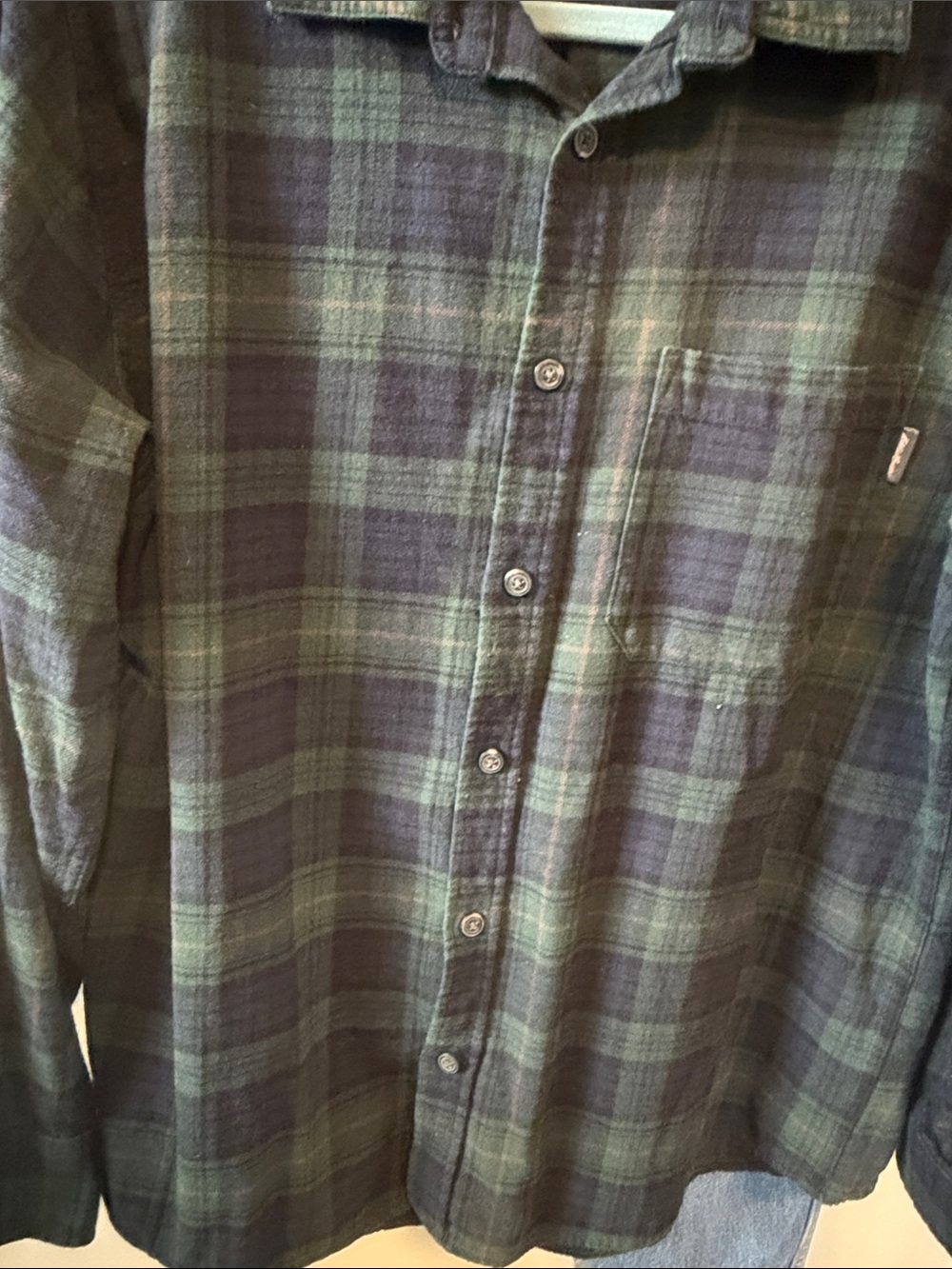 Eddie Bauer Black Watch Flannel Shirt  Size Large - Picture 4 of 5